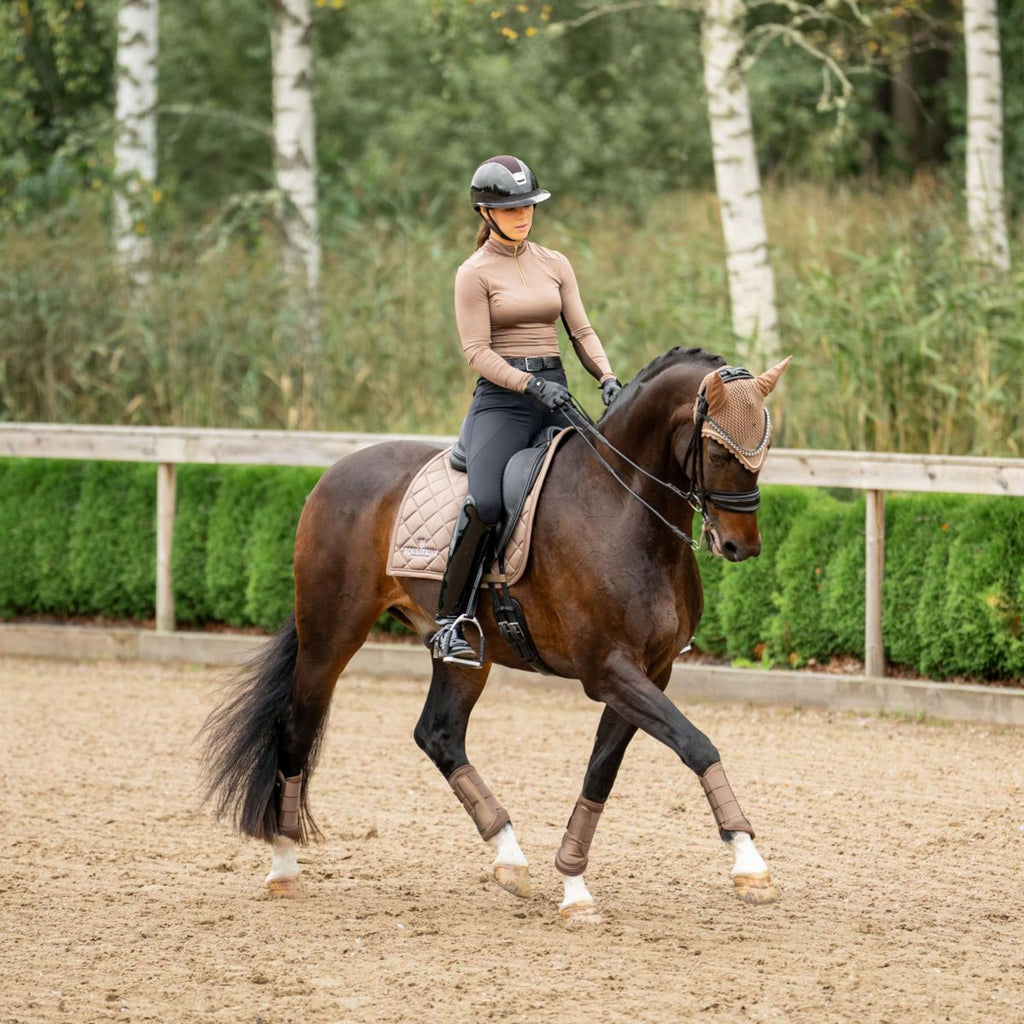 Equestrian Stockholm Tapis de Selle Line Dressage Champagne