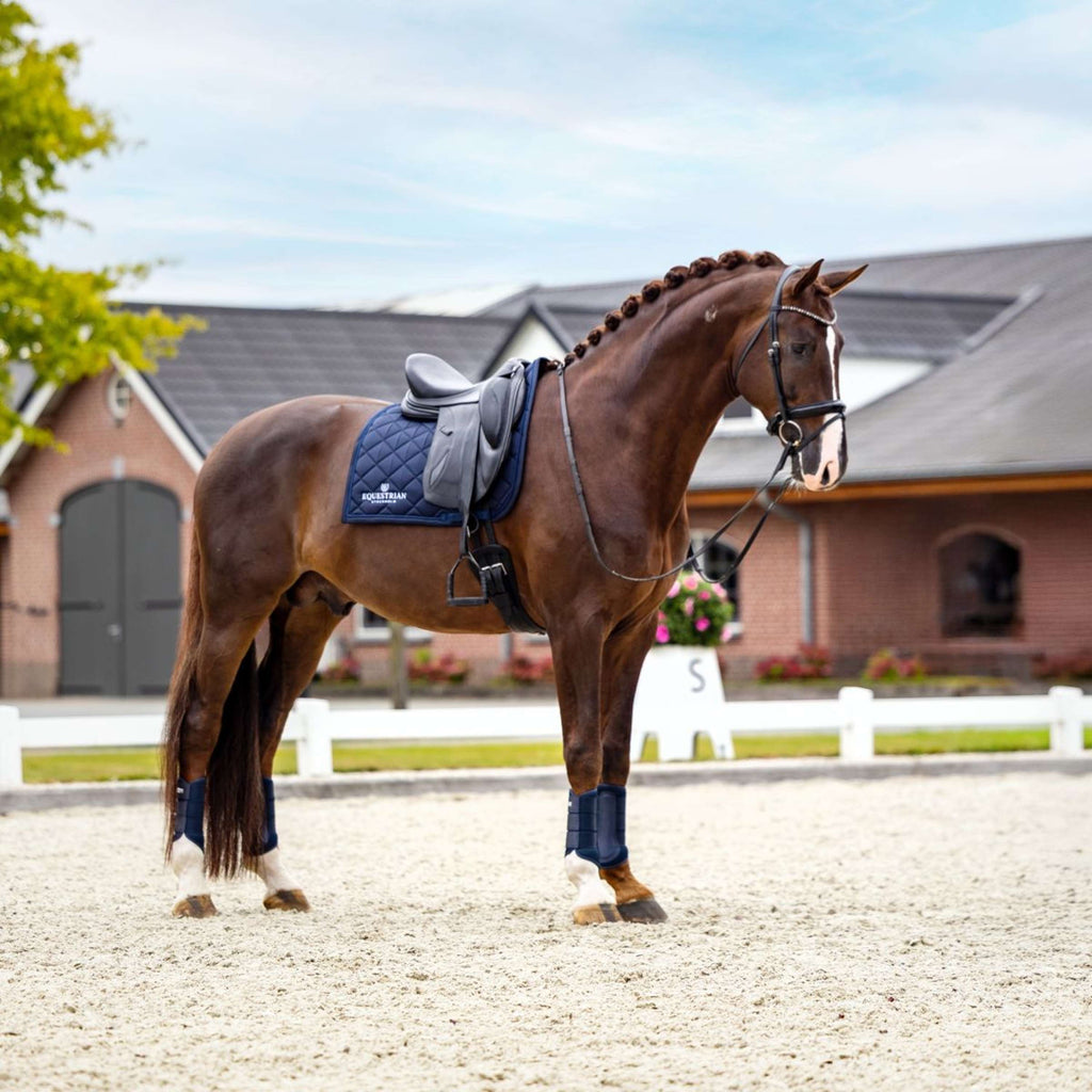 Equestrian Stockholm Tapis de Selle Line Dressage Marin