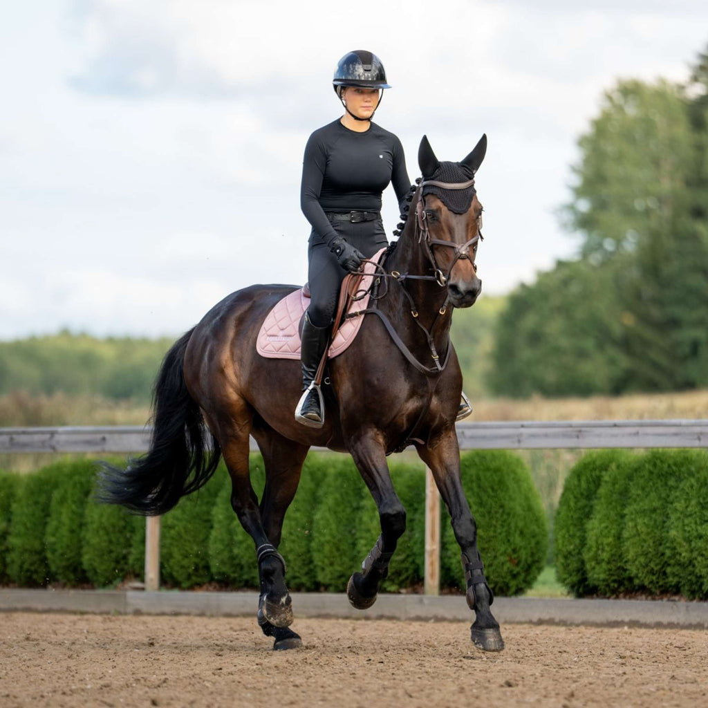 Equestrian Stockholm Tapis de Selle Line de Saut Rose