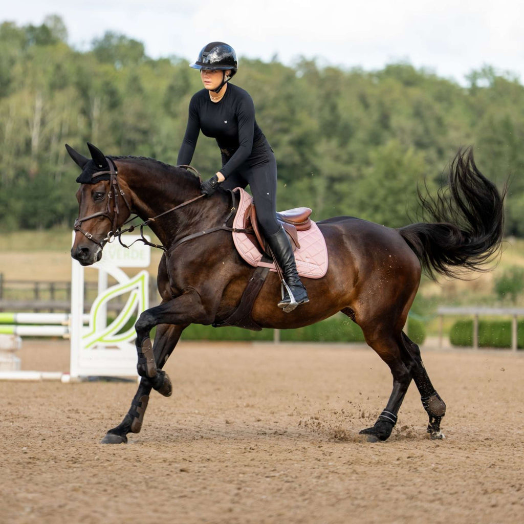 Equestrian Stockholm Tapis de Selle Line de Saut Rose