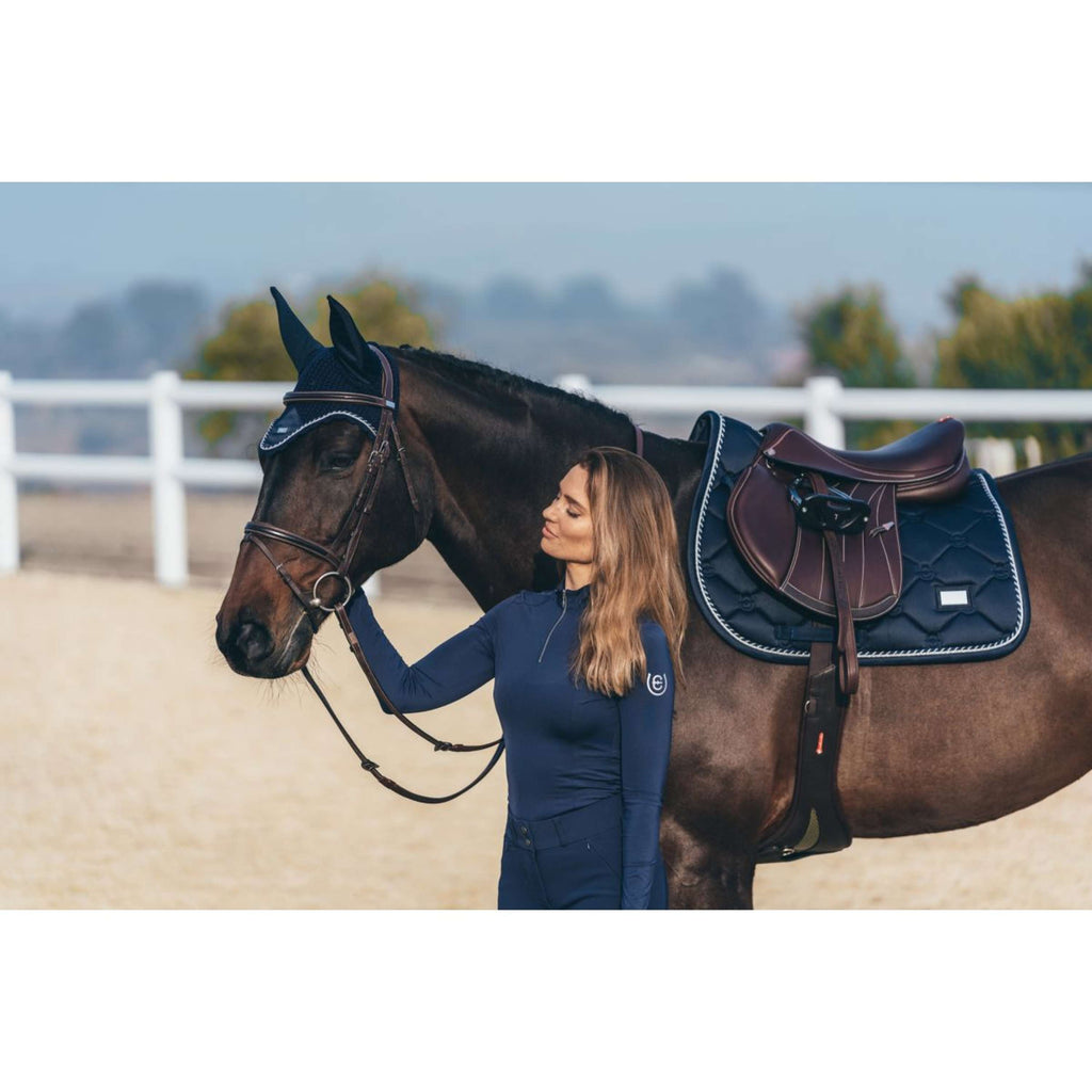 Equestrian Stockholm Tapis de Selle de Saut Midnight Blue