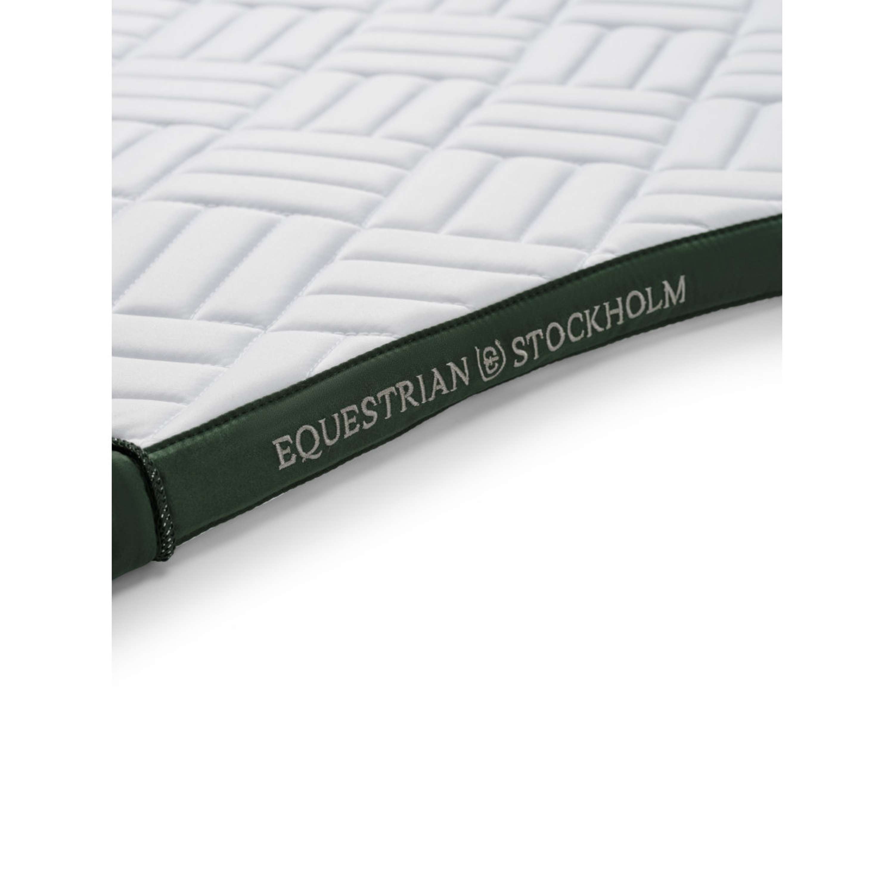 Equestrian Stockholm Tapis de Selle Modern Dressage Blanc/Sycamore Green