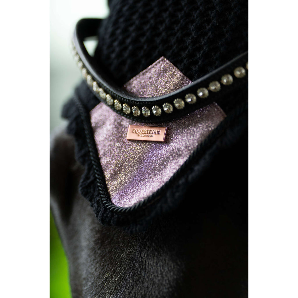 Equestrian Stockholm Bonnet Anti-Mouches Pink Glimmer