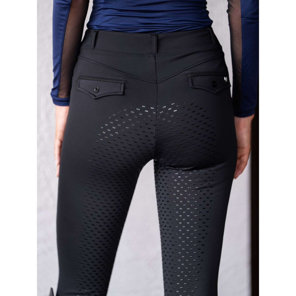 Equestrian Stockholm Legging d'Équitation Premium Full Grip Noir