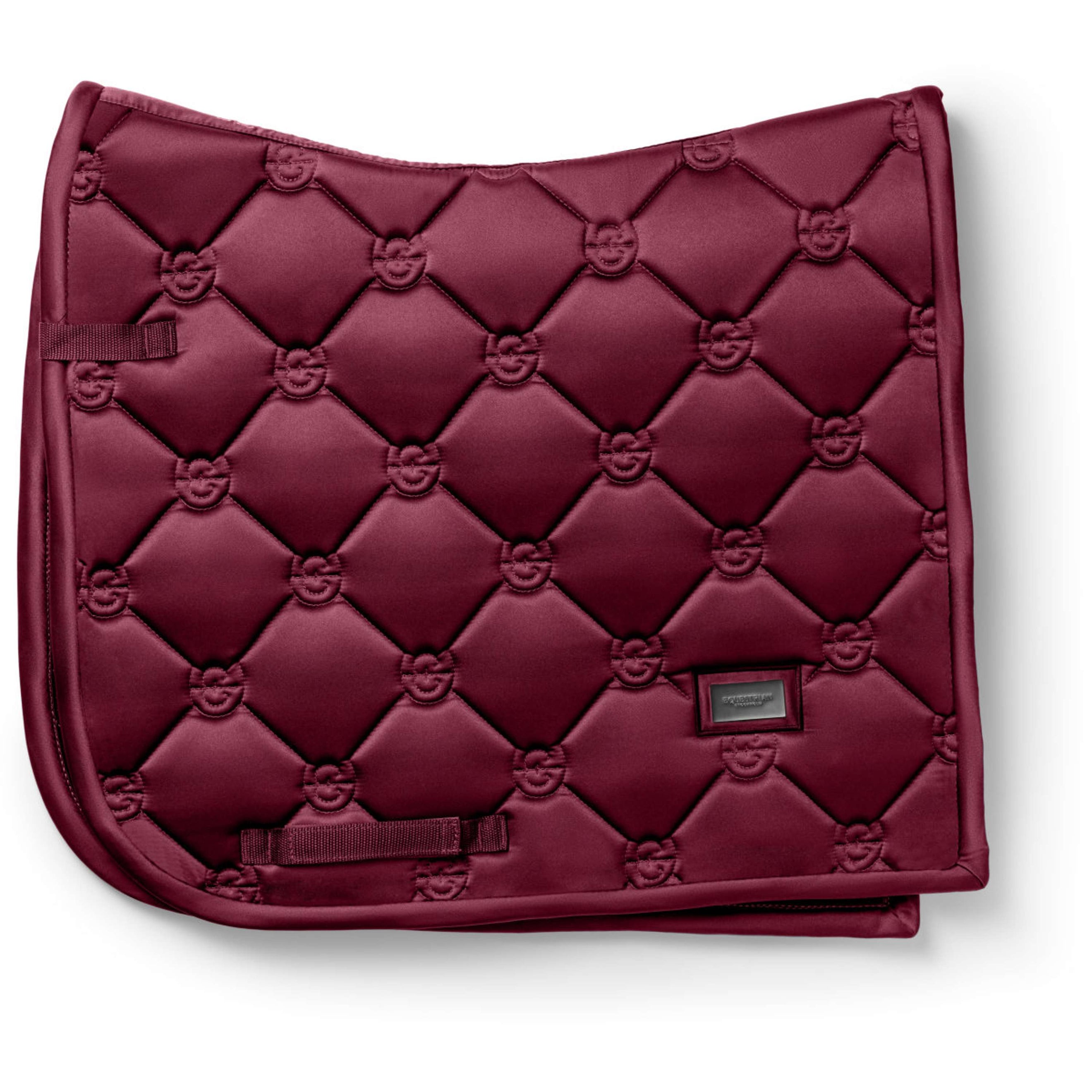 Equestrian Stockholm Tapis de Selle Satin Dressage Merlot