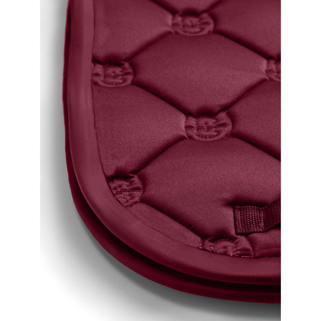 Equestrian Stockholm Tapis de Selle Satin Dressage Merlot