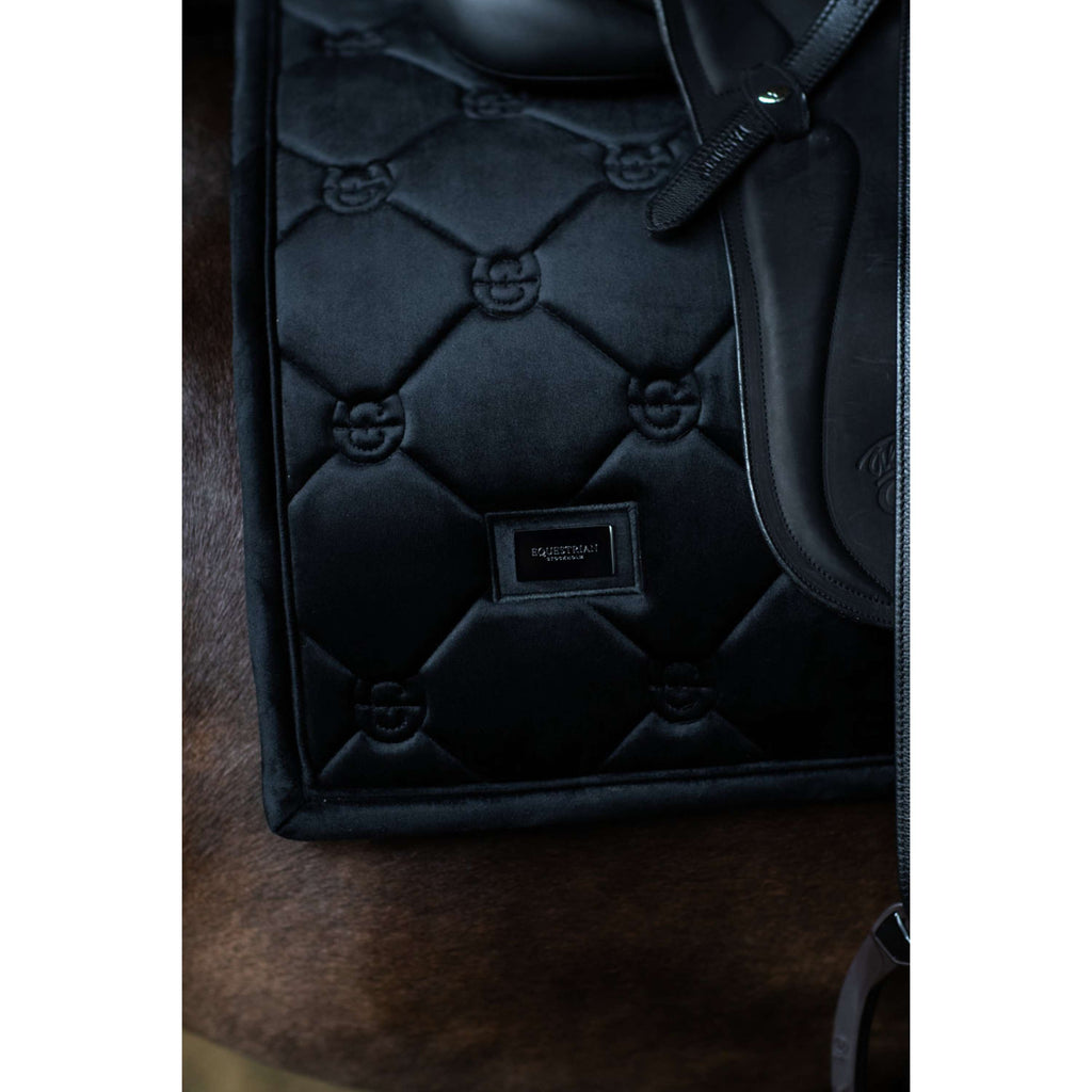 Equestrian Stockholm Tapis de Selle Velvet Dressage Noir