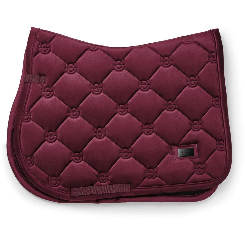 Equestrian Stockholm Tapis de Selle Velvet de Saut Merlot