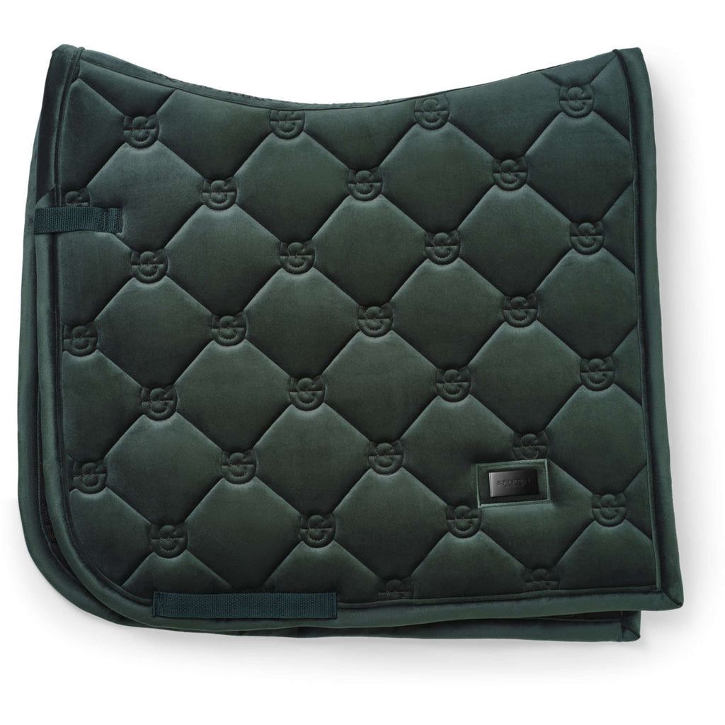 Equestrian Stockholm Tapis de Selle Velvet Dressage Sycamore Green