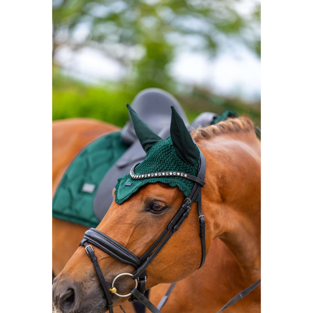 Equestrian Stockholm Bonnet Anti-Mouches Velvet Sycamore Green