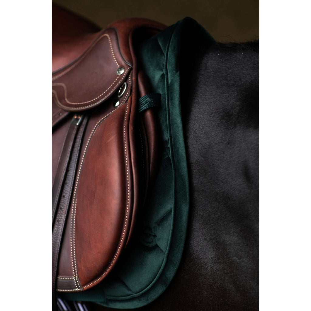 Equestrian Stockholm Tapis de Selle Velvet de Saut Sycamore Green