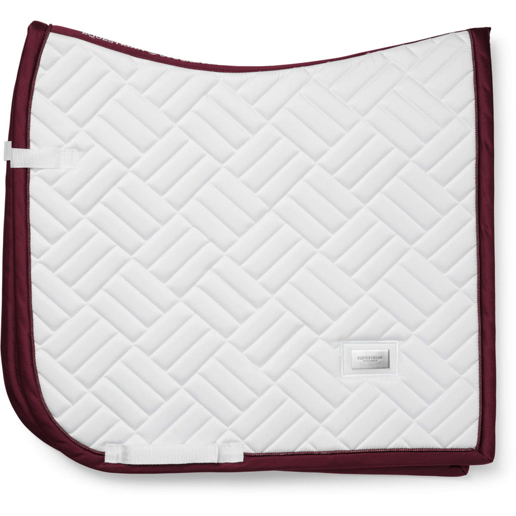 Equestrian Stockholm Tapis de Selle Modern Dressage Blanc/Merlot