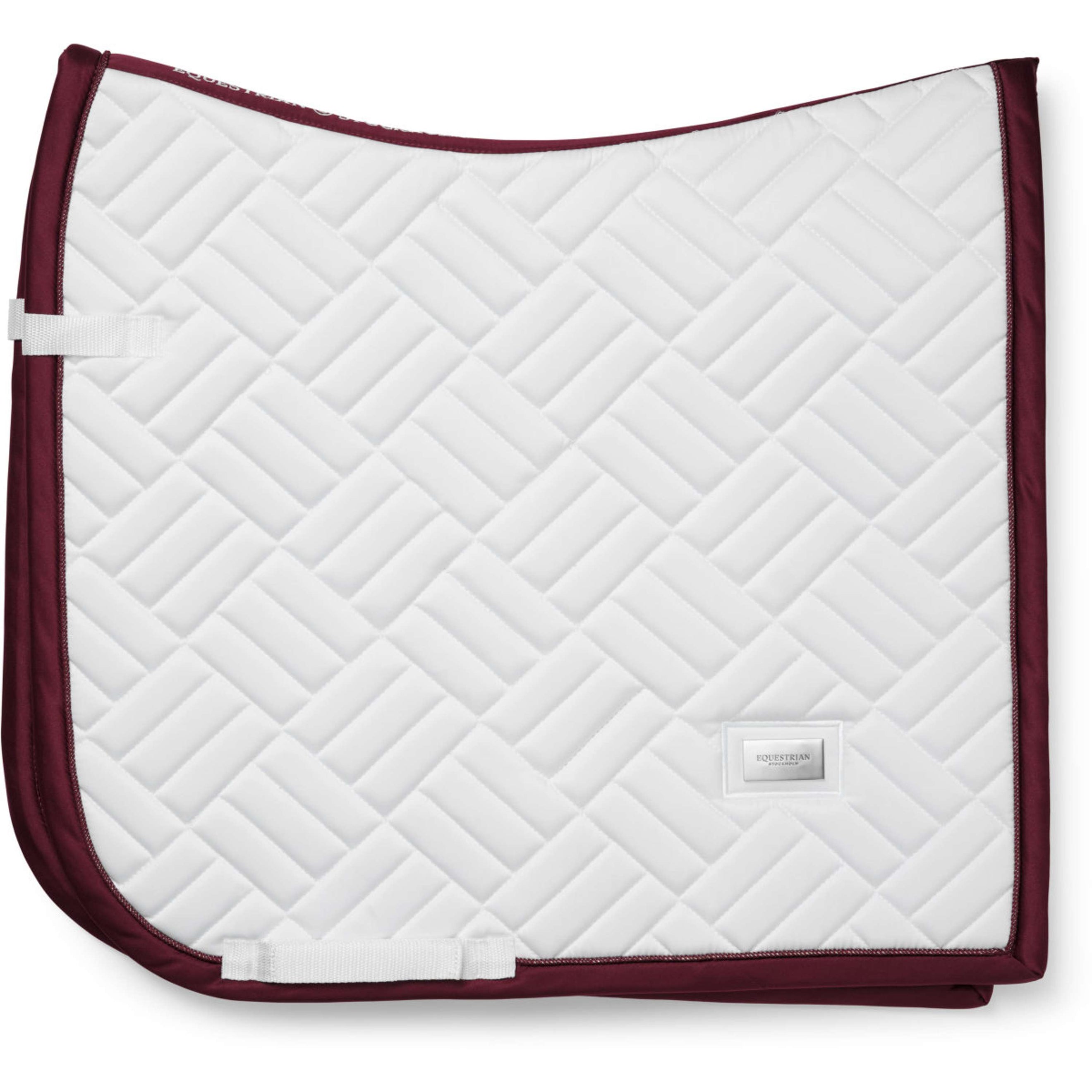 Equestrian Stockholm Tapis de Selle Modern Dressage Blanc/Merlot