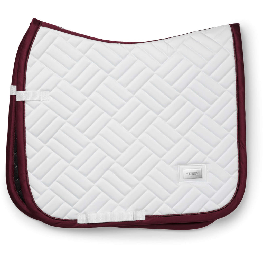 Equestrian Stockholm Tapis de Selle Modern Dressage Blanc/Merlot