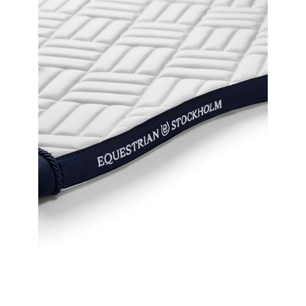 Equestrian Stockholm Tapis de Selle Modern de Saut blanc/marine