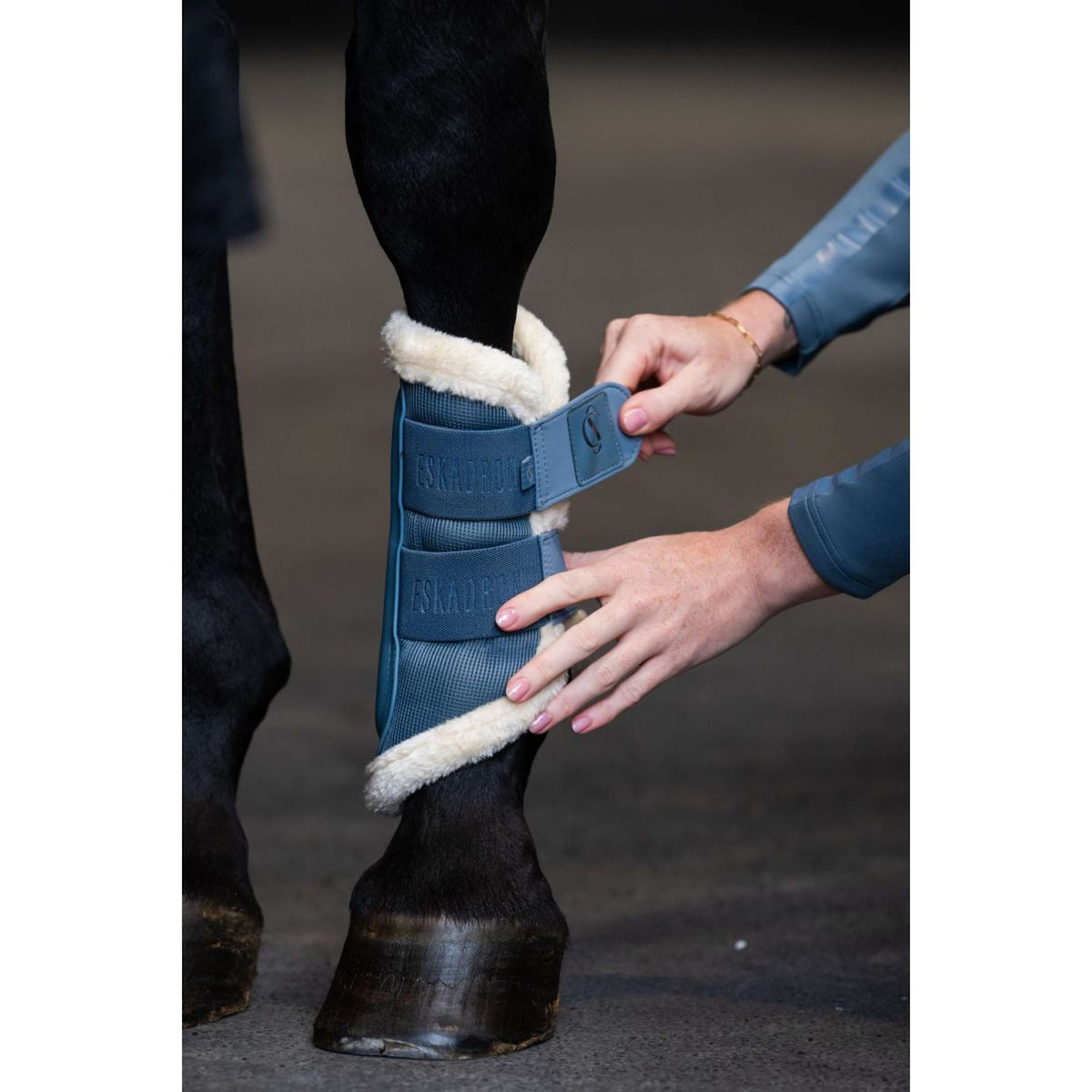 Eskadron Dressage Boots Classic Sports Mesh Fauxfur Steel Blue