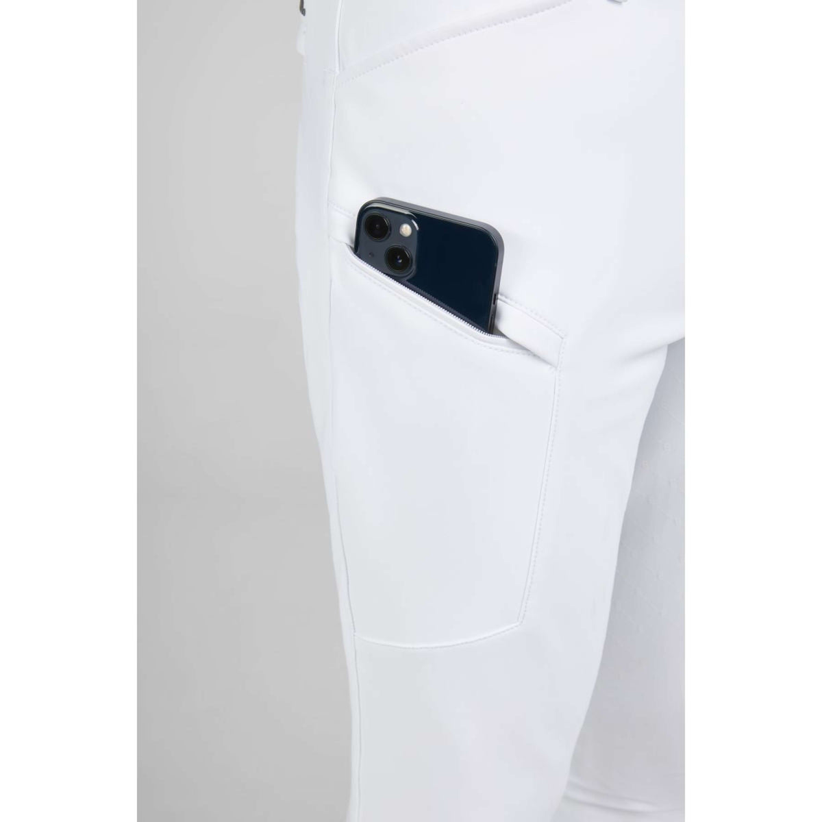 Eskadron Pantalon d'Équitation Classic Sports '25 Full Grip Hommes Blanc