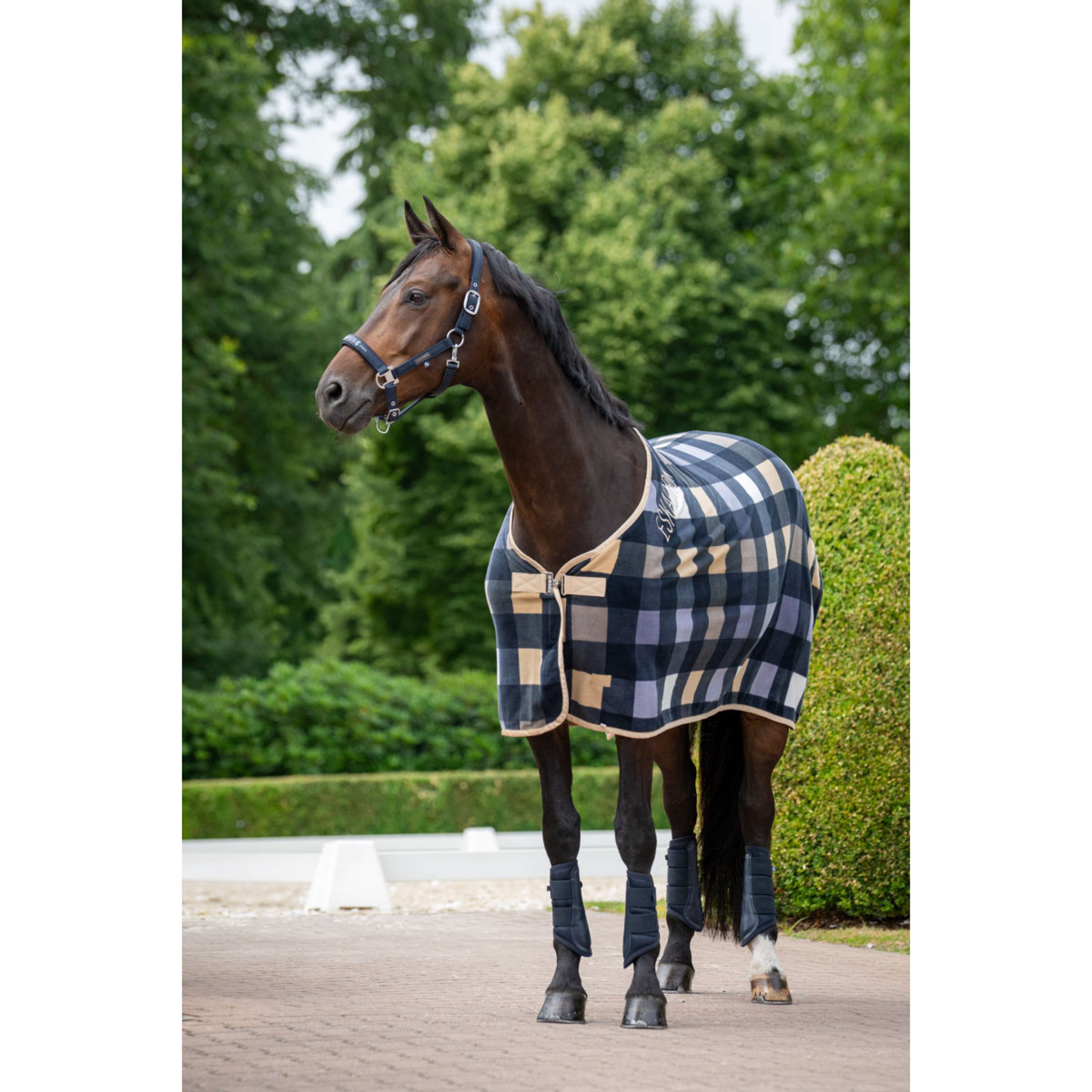 Eskadron Couverture Polaire Classic Sports à motif losange Navy/Sierra/Orchid