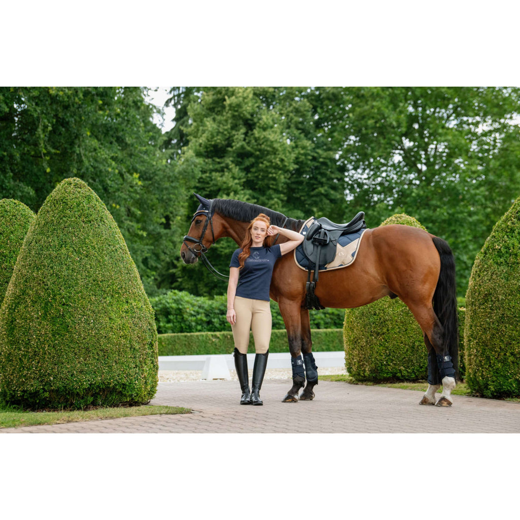 Eskadron Tapis de Selle Classic Sports Bigross Mattgloss Dressage Marin