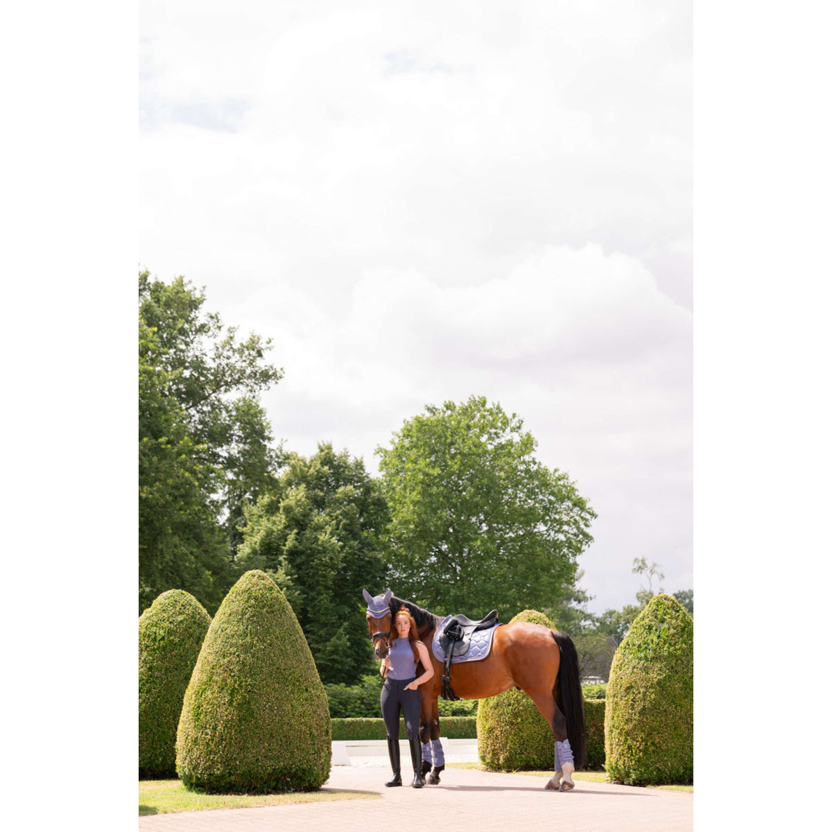 Eskadron Tapis de Selle Classic Sports Satin Frills Dressage Orchid