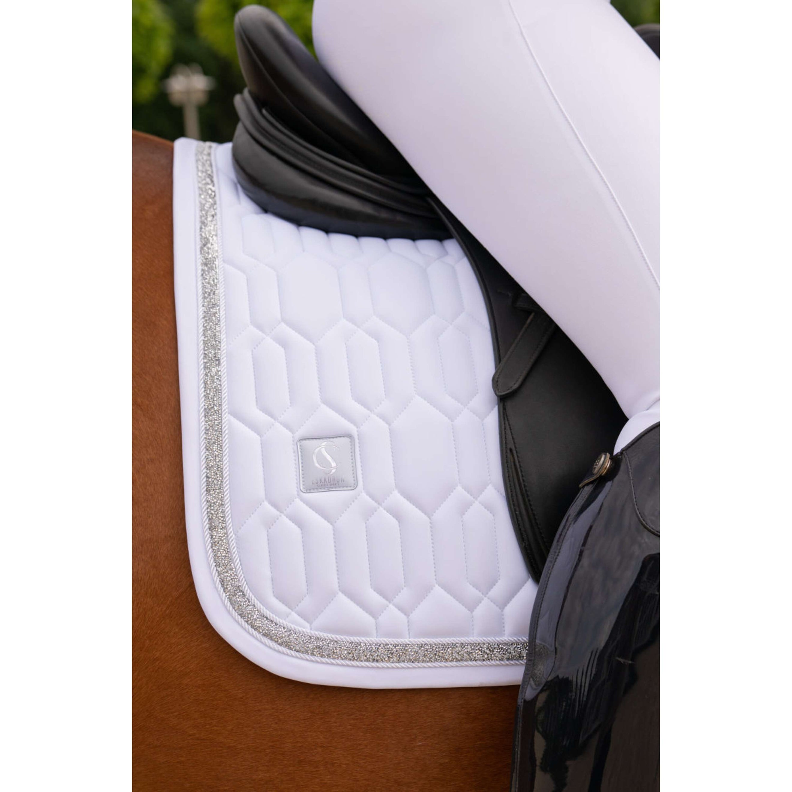Eskadron Tapis de Selle Classic Sports Softshell Jewel Polyvalent Blanc
