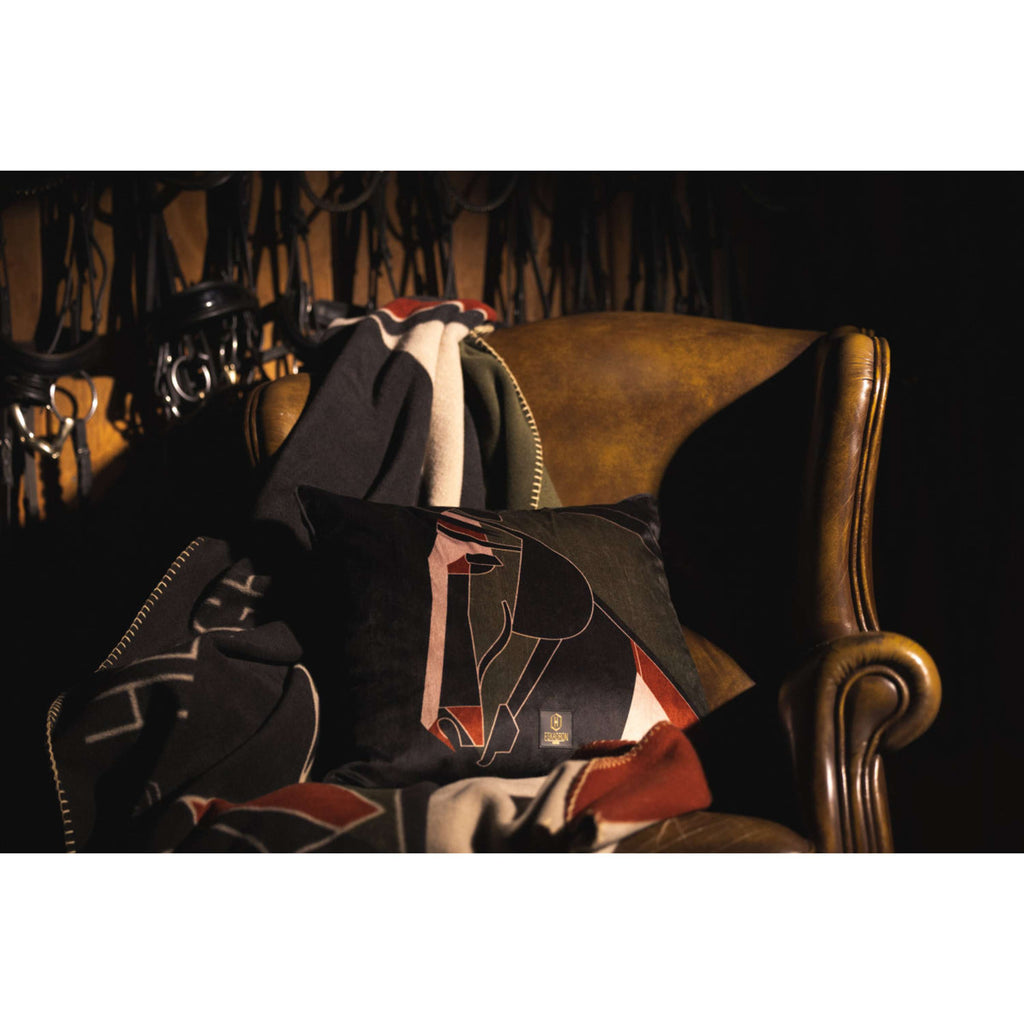 Eskadron Taie d'Oreiller Heritage Velvet Noir/Deep Moss/Merlot/Ash