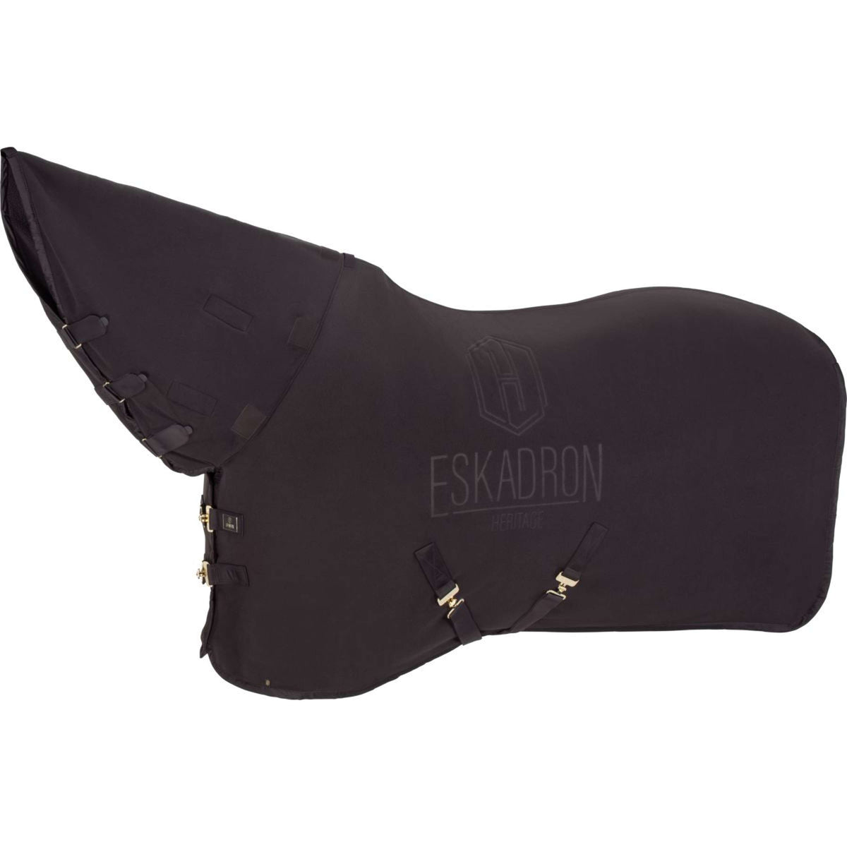 Eskadron Couvertures Anti-Transpiration Heritage Double Fleece High Neck Black Truffle