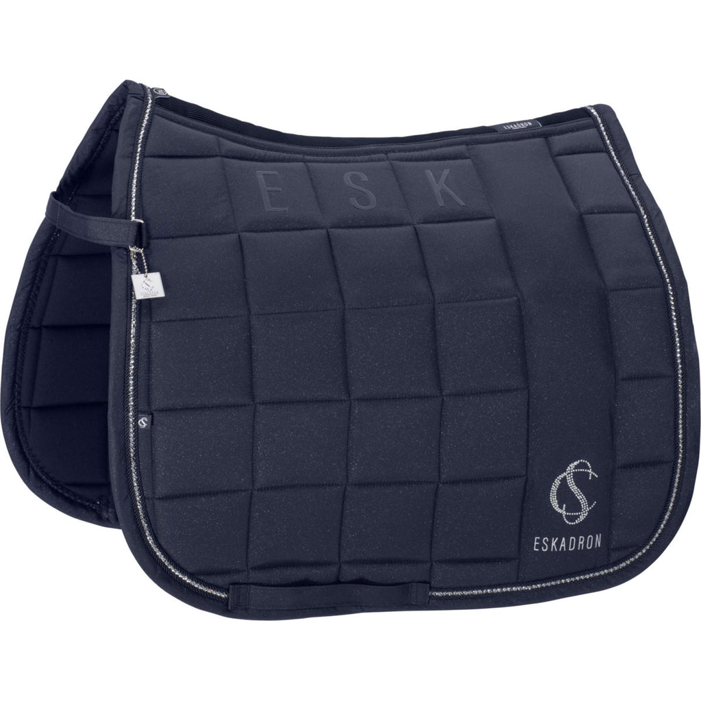 Eskadron Tapis de Selle Classic Sports Big Square Sparkle Dressage Marin