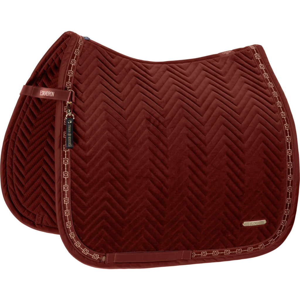 Eskadron Tapis de Selle Heritage Velvet Dressage Merlot