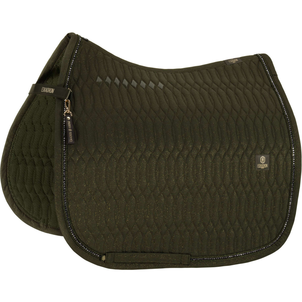 Eskadron Tapis de Selle Heritage Sparkle Crystal Dressage Deep Moss