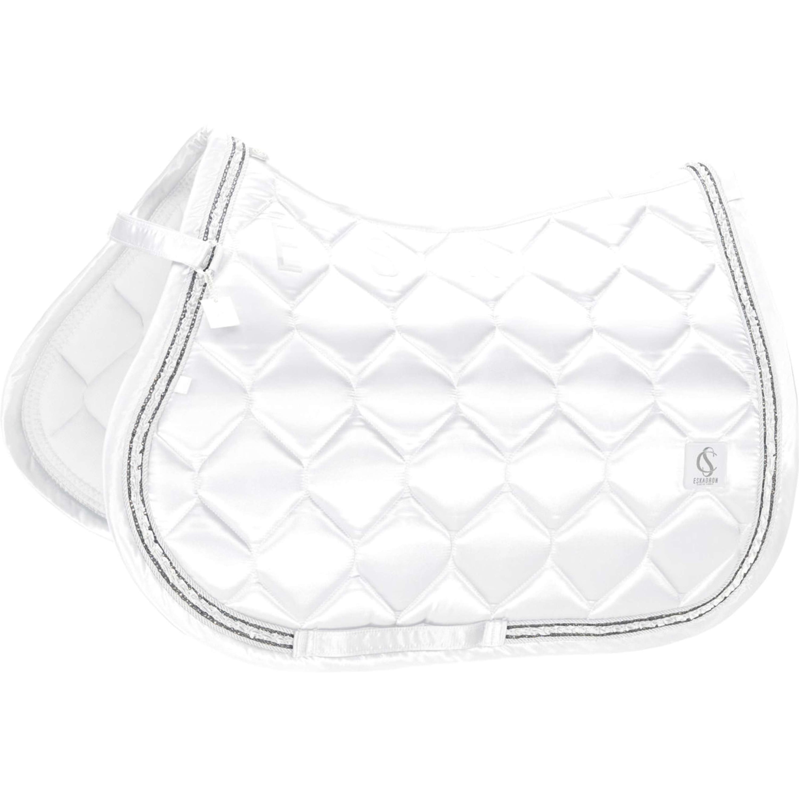 Eskadron Tapis de Selle Classic Sports Satin Frills Polyvalent Blanc Eskadron Tapis de Selle Classic Sports Satin Frills Polyvalent Blanc