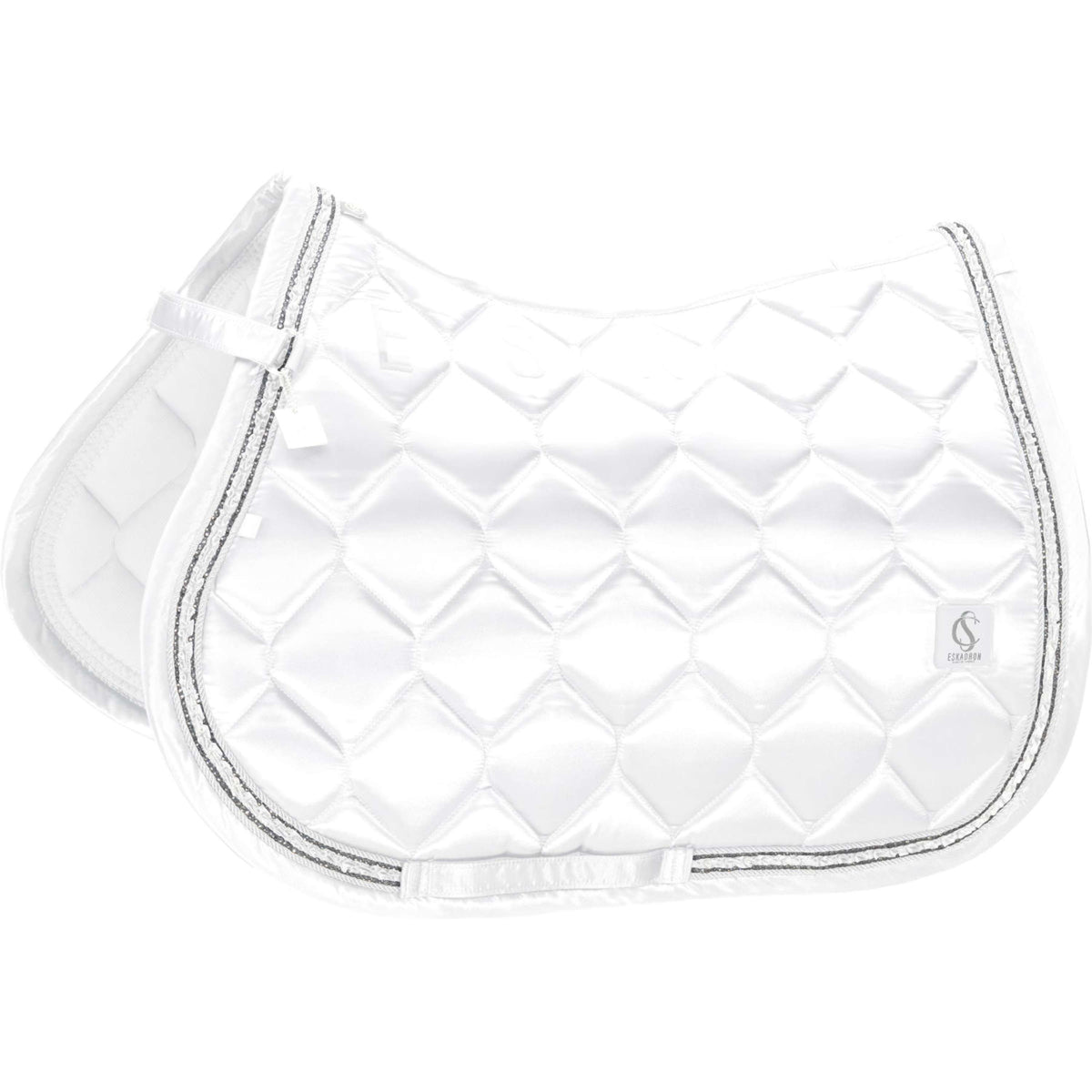 Eskadron Tapis de Selle Classic Sports Satin Frills Polyvalent Blanc