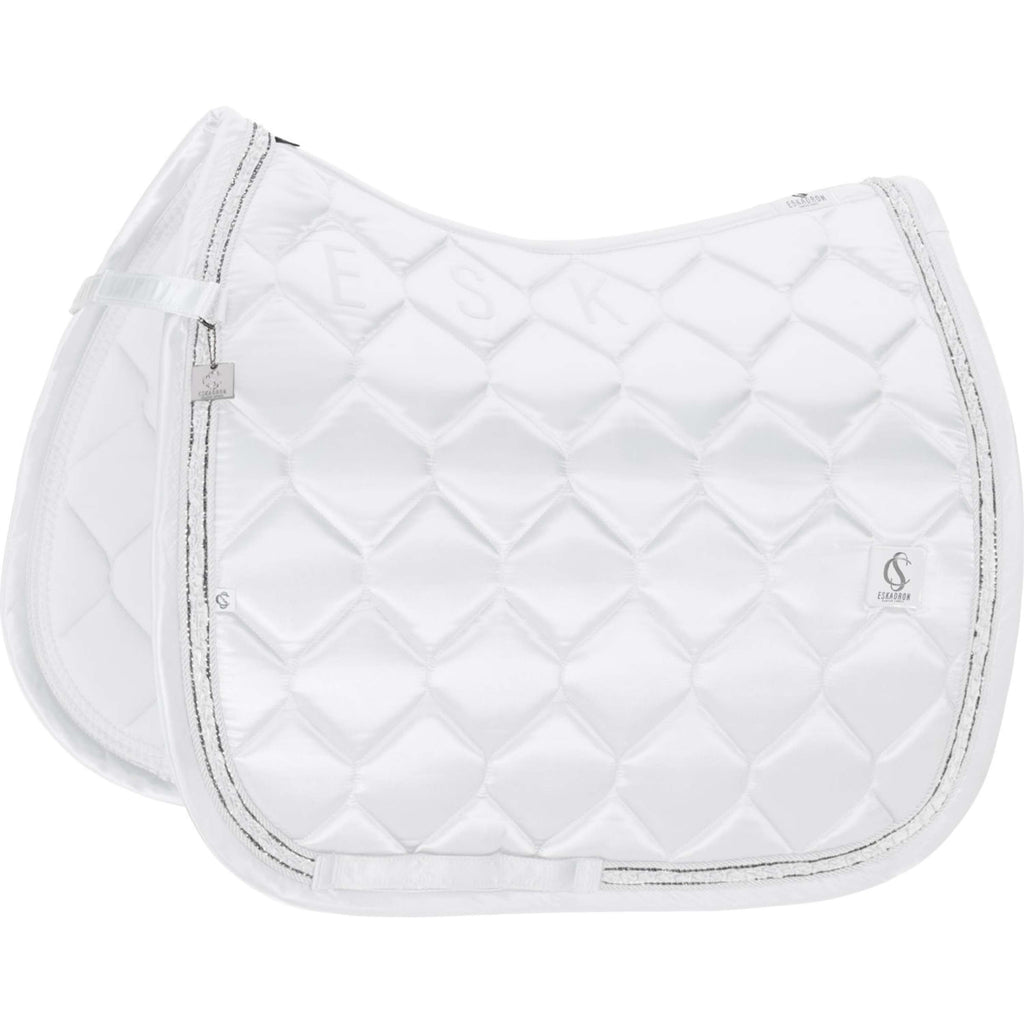 Eskadron Tapis de Selle Classic Sports Satin Frills Dressage Blanc