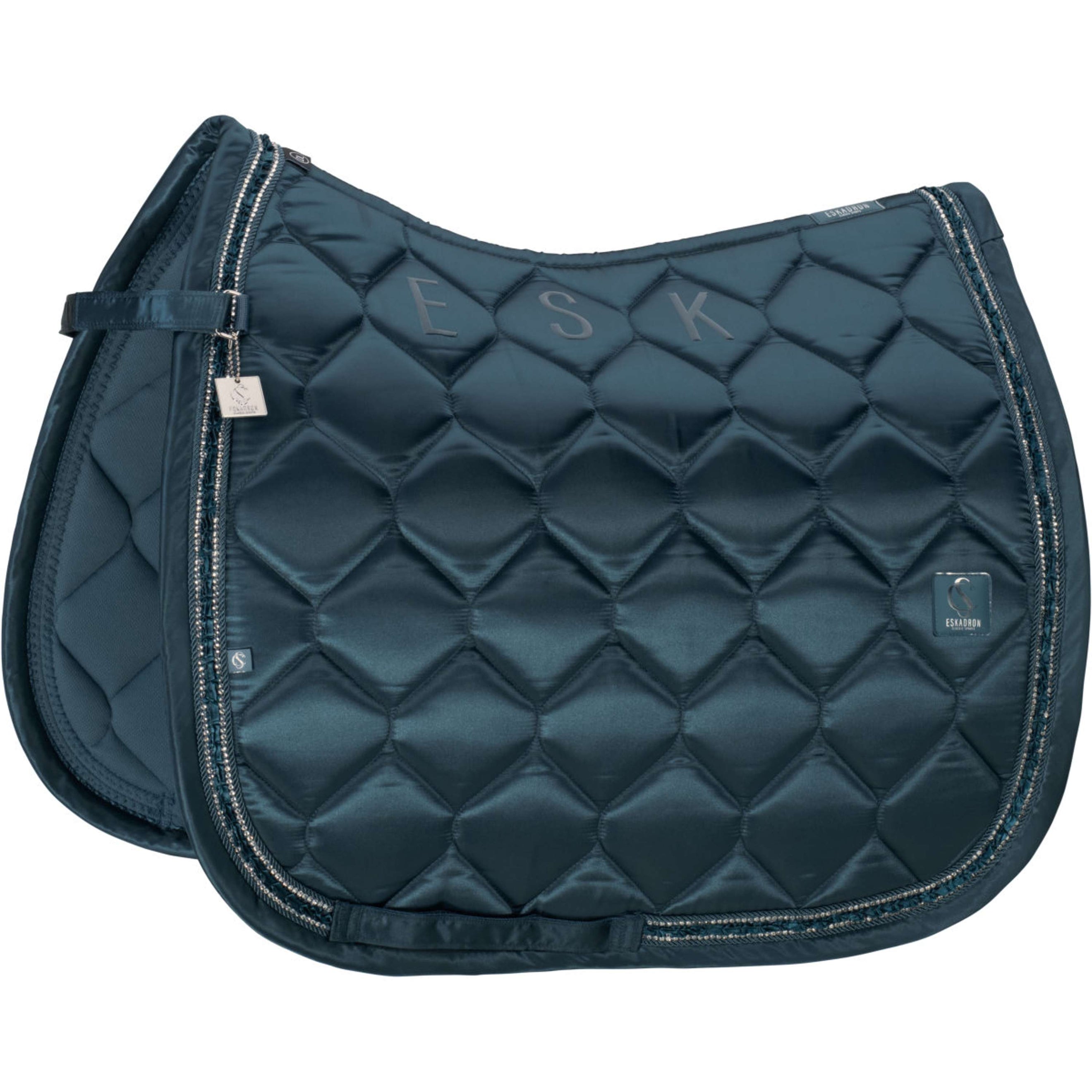 Eskadron Tapis de Selle Classic Sports Satin Frills Dressage Ocean Eskadron Tapis de Selle Classic Sports Satin Frills Dressage Ocean