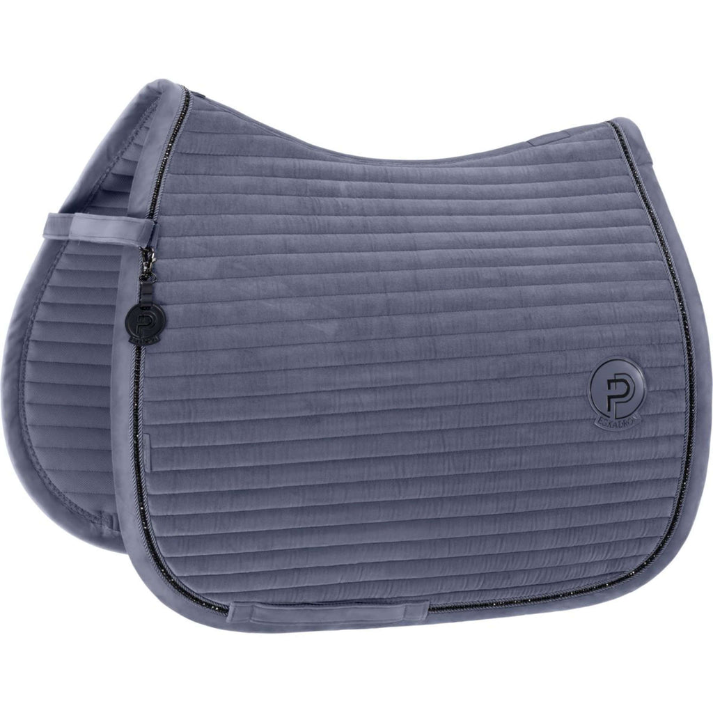 Eskadron Tapis de Selle Platinum '26 Velvet Crystal Dressage Slate Blue
