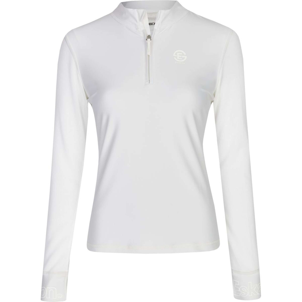 Eskadron Chemise Reflexx Half-Zip Longues Manches Blanc