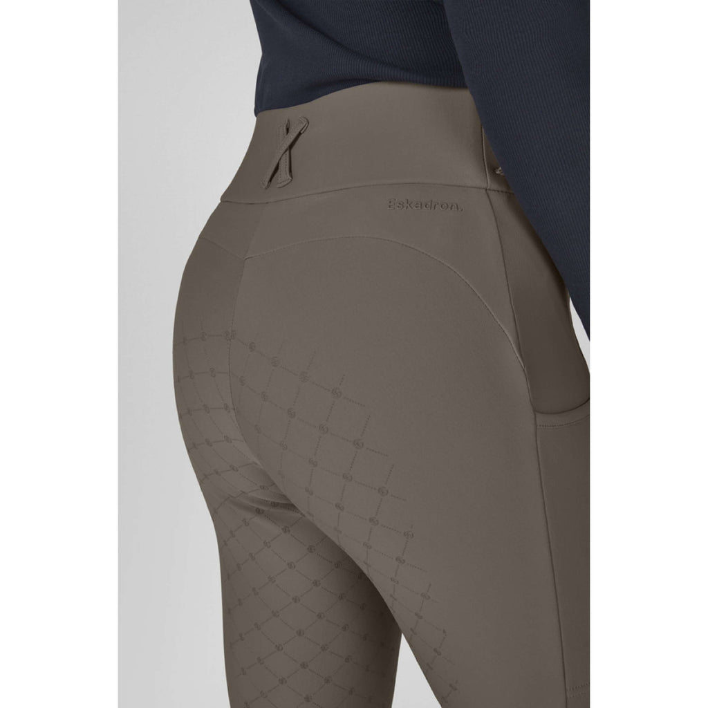 Eskadron Legging d'Équitation Dynamics Cosy Full Grip Powdertaupe