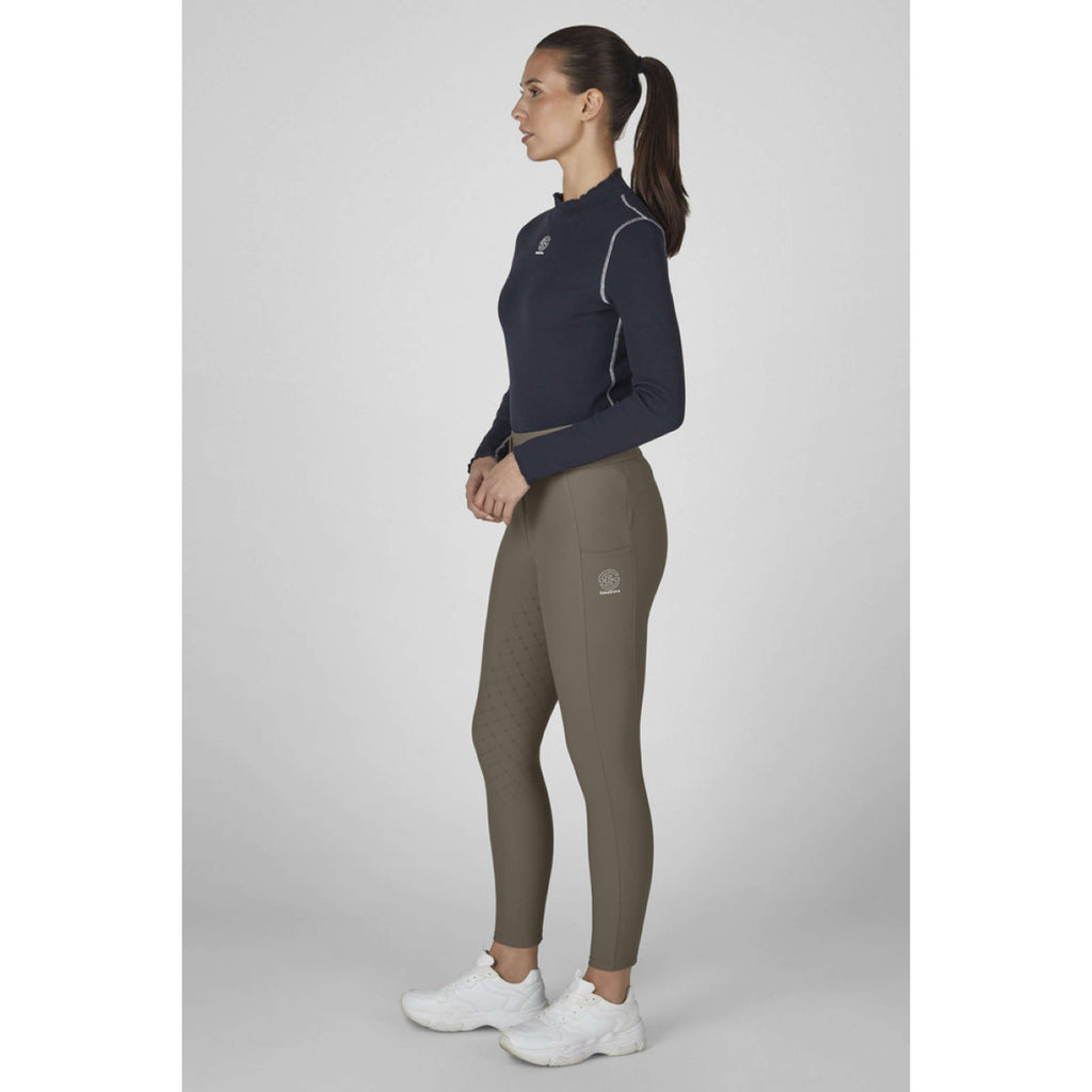 Eskadron Legging d'Équitation Dynamics Cosy Full Grip Powdertaupe