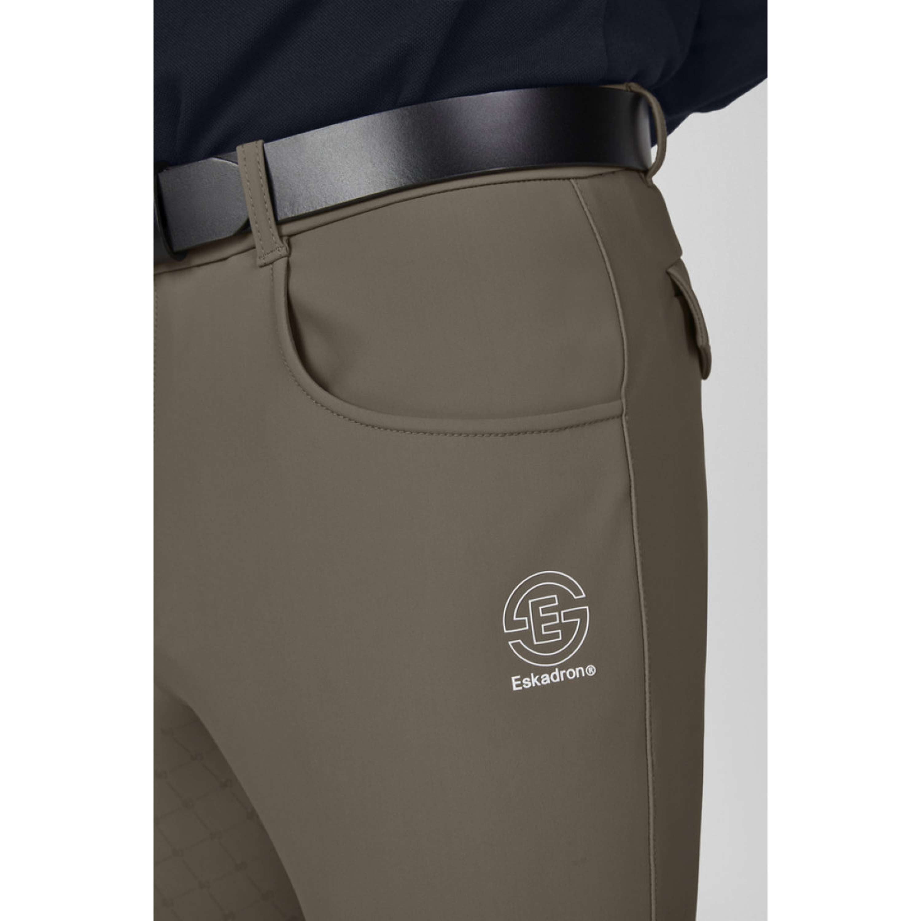 Eskadron Pantalon d'Équitation Dynamics Full Grip Hommes Powdertaupe