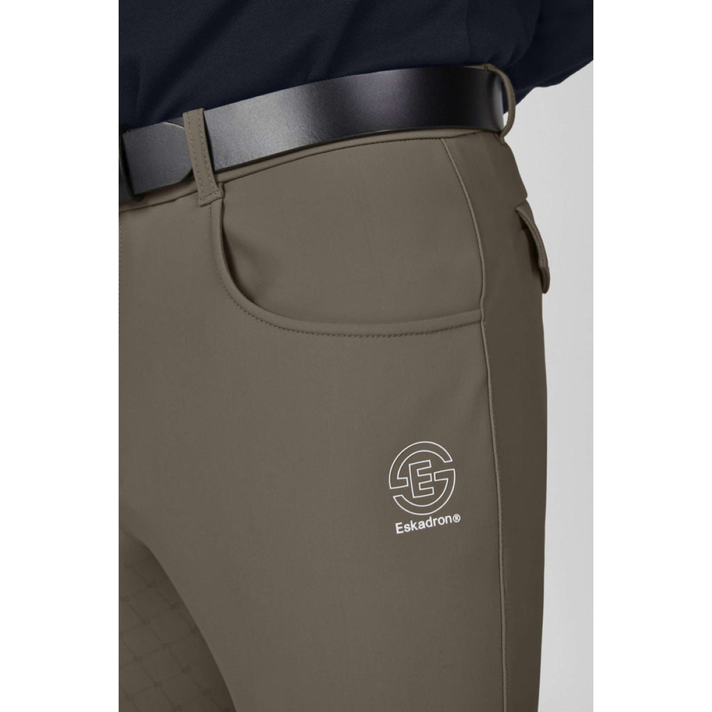 Eskadron Pantalon d'Équitation Dynamics Full Grip Hommes Powdertaupe