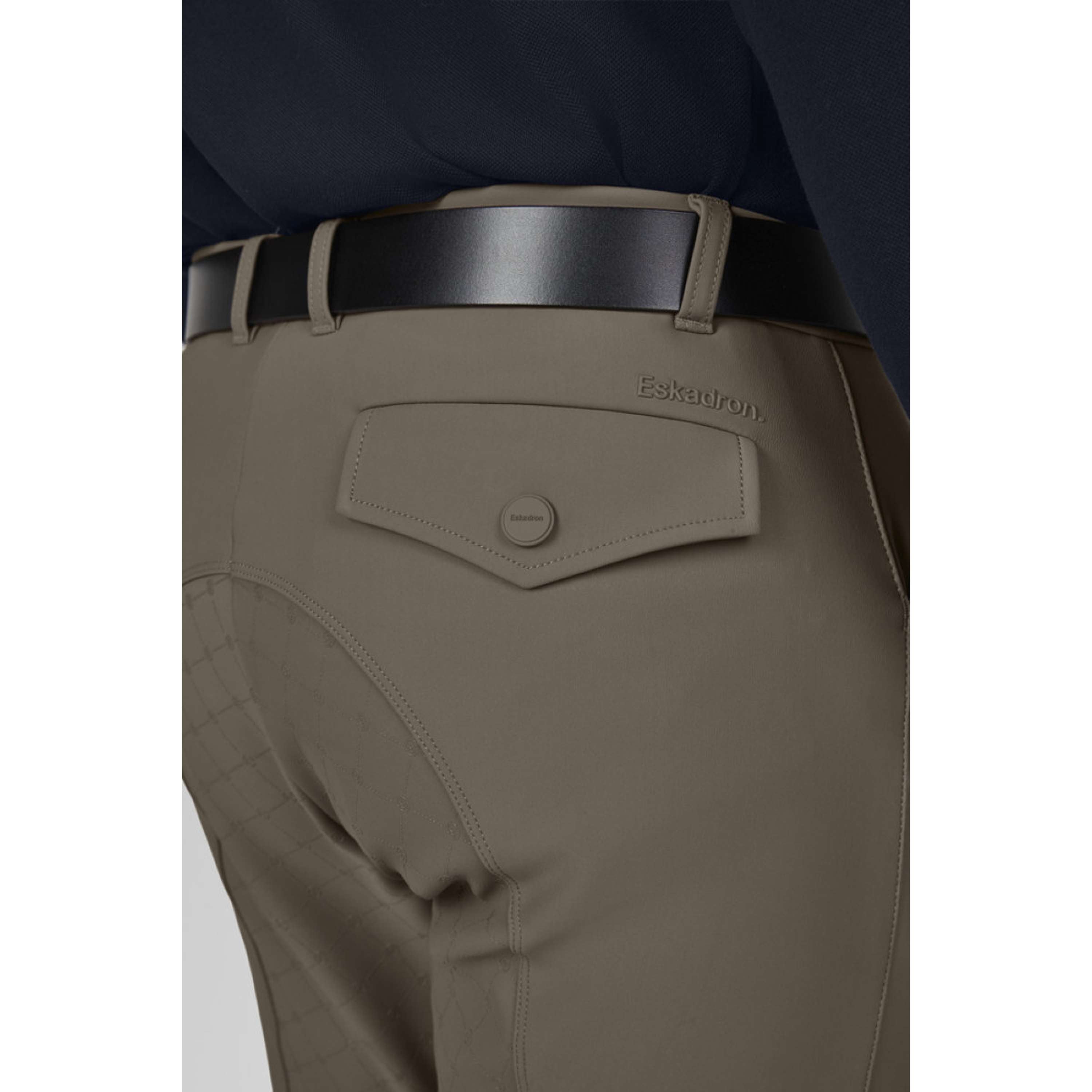 Eskadron Pantalon d'Équitation Dynamics Full Grip Hommes Powdertaupe