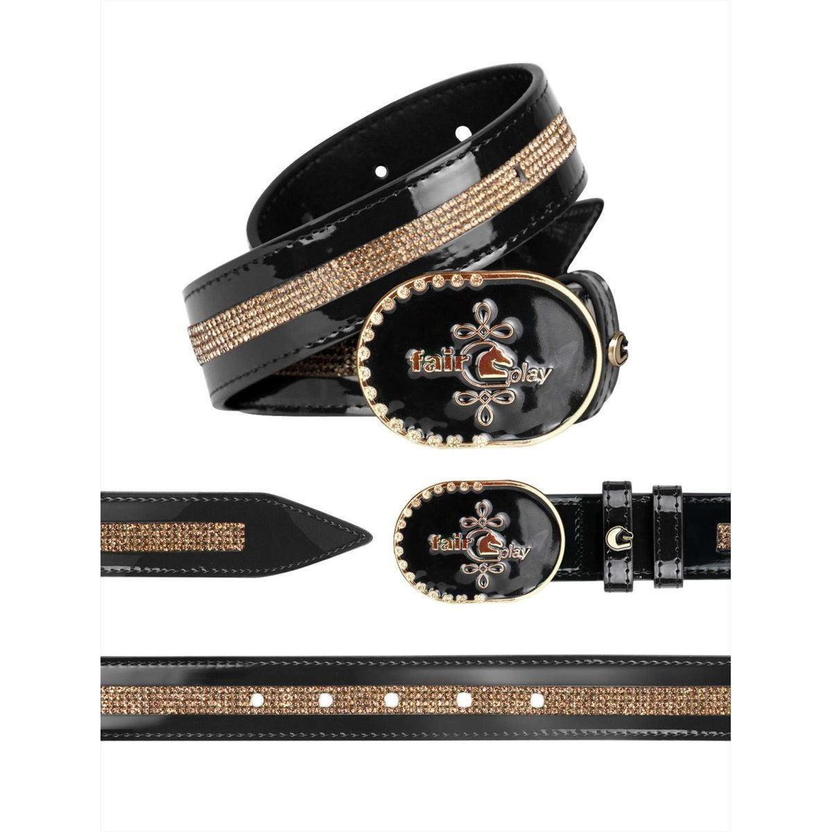 Fair Play Ceinture Revaz Noir/Or vintage