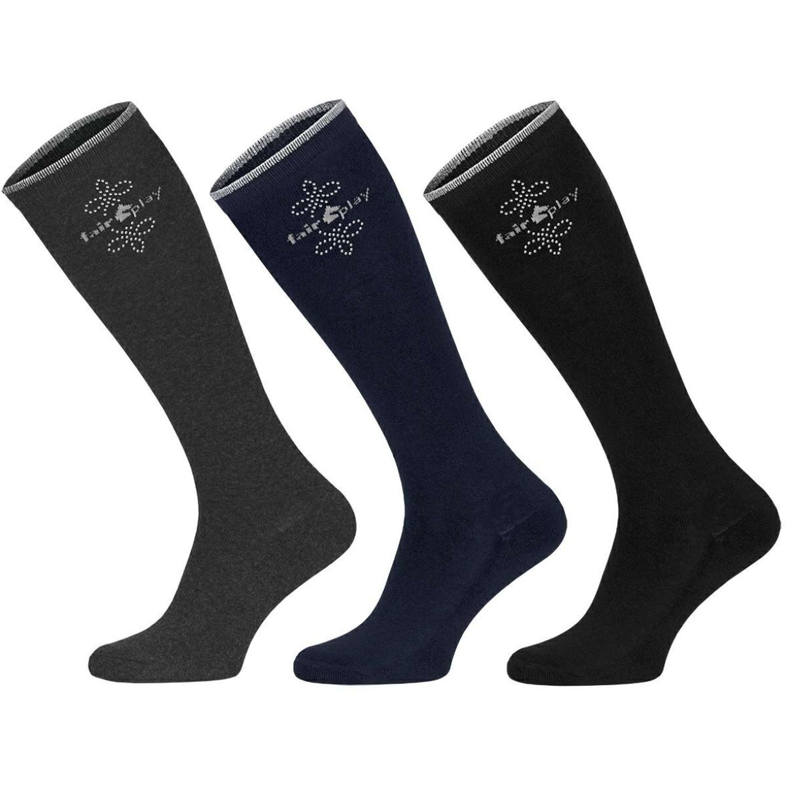 Fair Play Chaussettes Classy Noir/marine/Gris