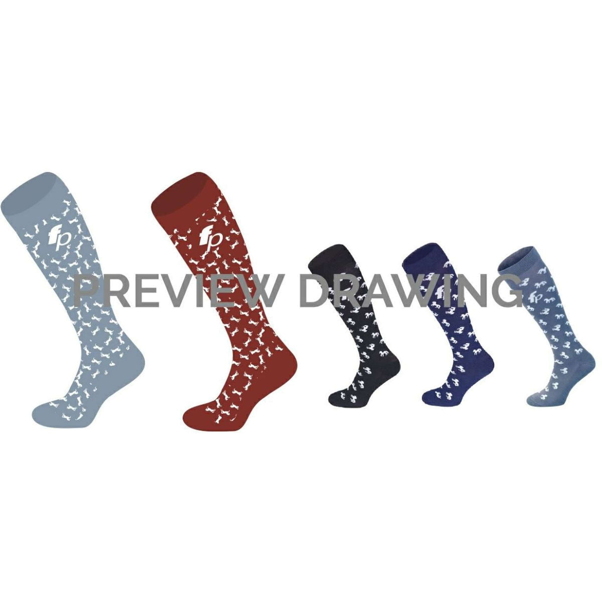 Fair Play Chaussettes Multihorses 2.0 Steel Blue