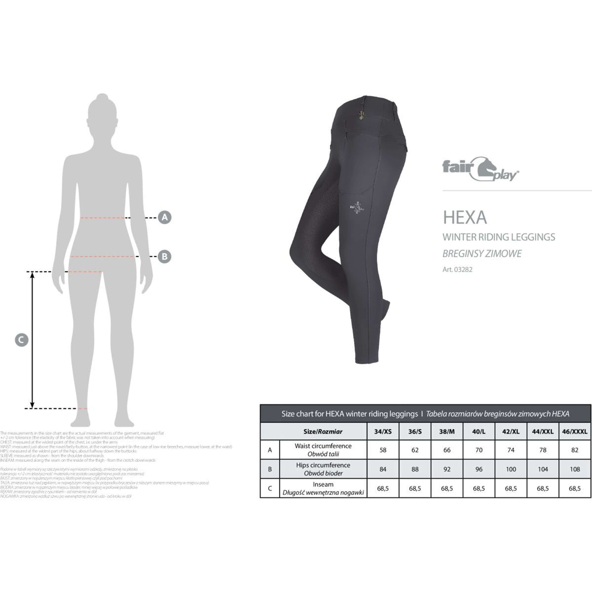 Fair Play Legging d'Équitation Hexa Noir