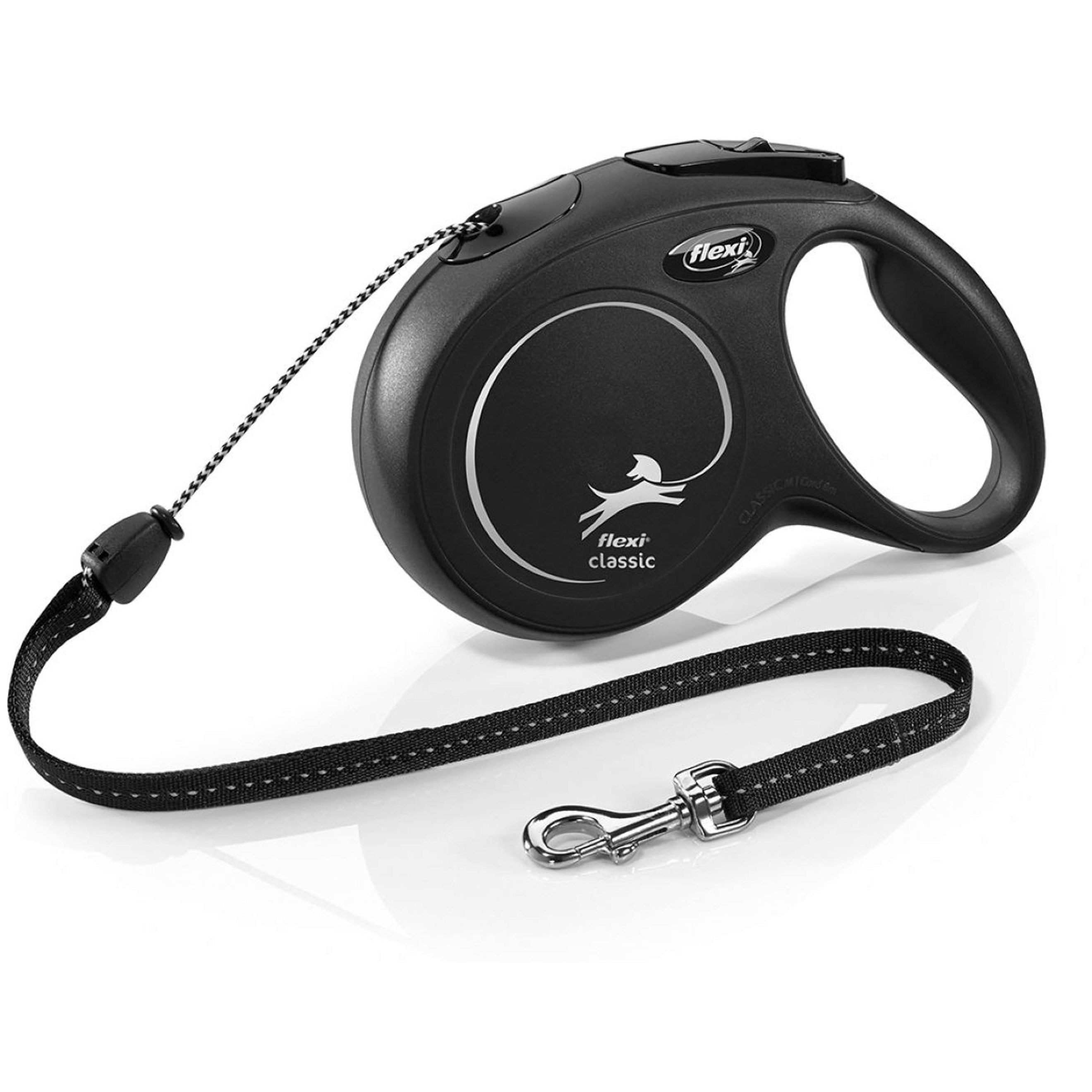 Flexi Laisse pour Chien New Classic Corde M Noir Flexi Laisse pour Chien New Classic Corde M Noir