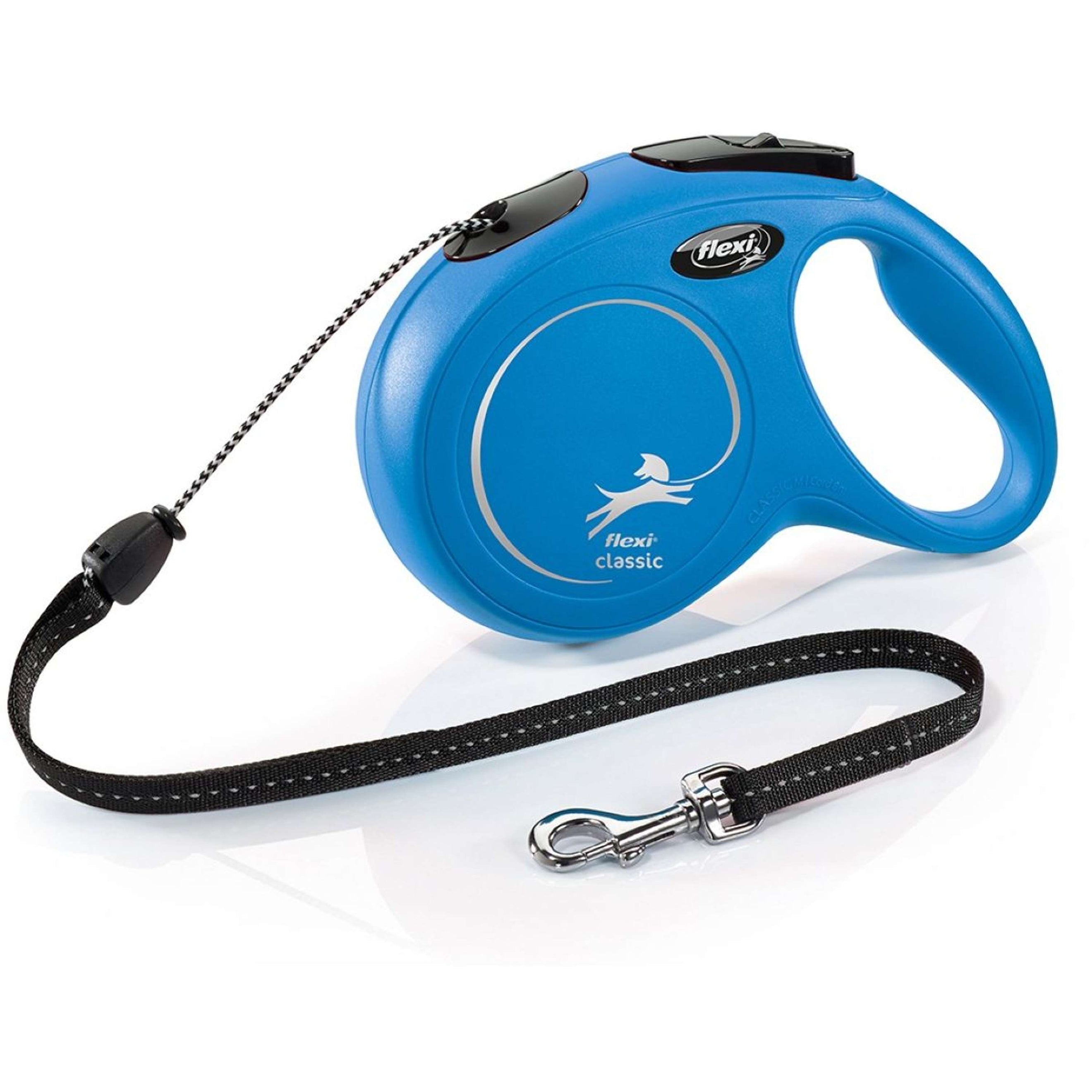 Flexi Laisse pour Chien New Classic Corde M Bleu