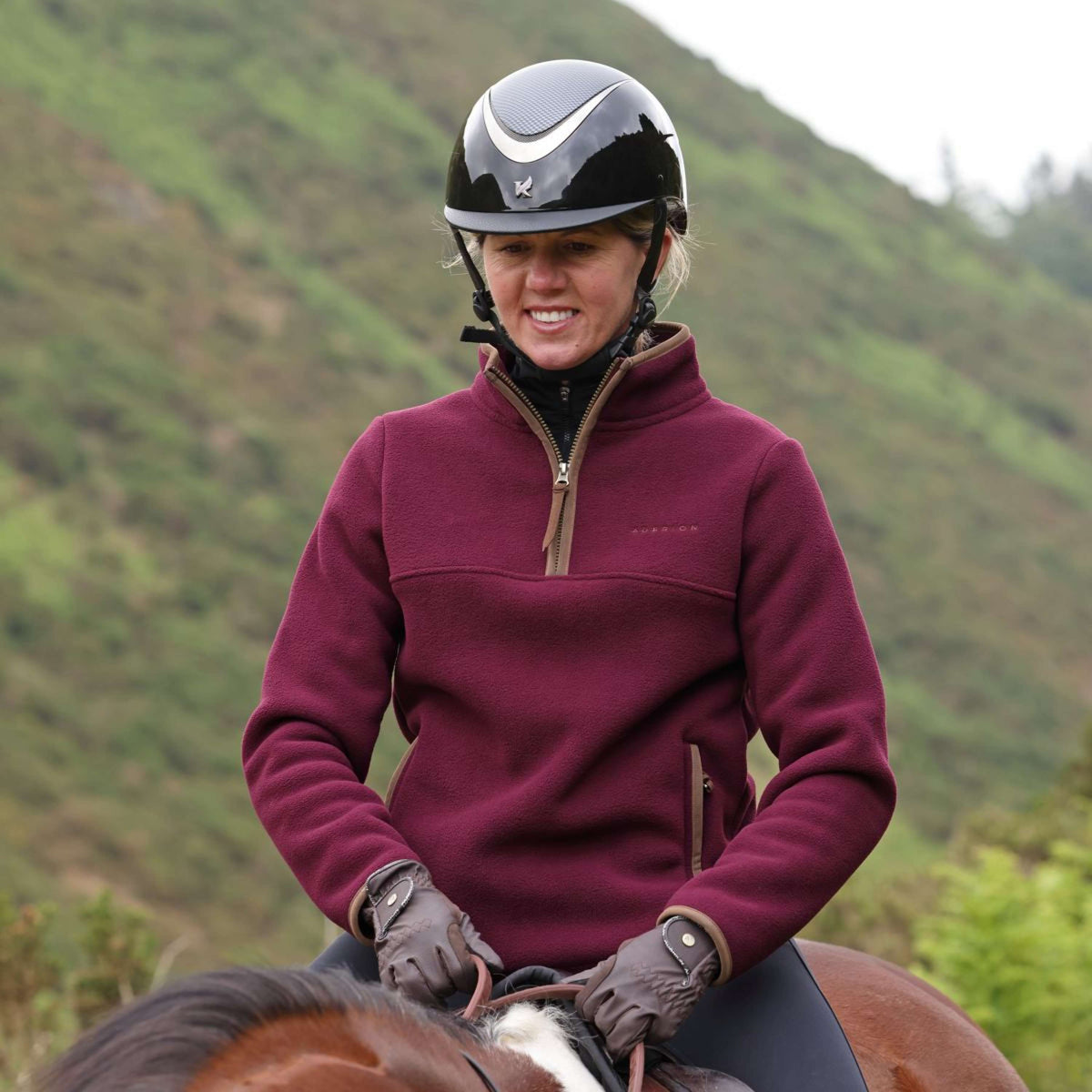 Aubrion by Shires Pull Original Fleece Maroon Red