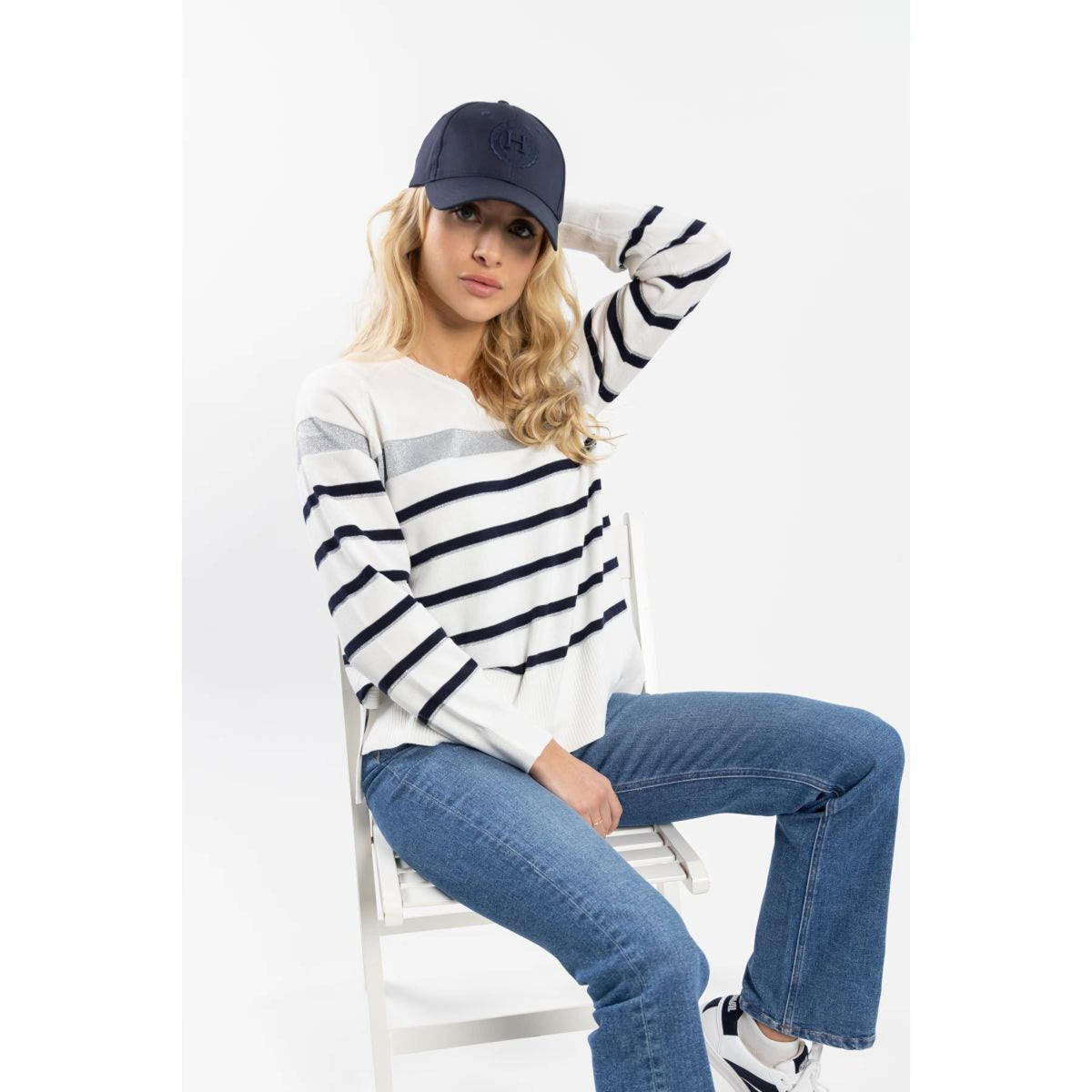 Harcour Pullover Swala Femme Blanc cassé