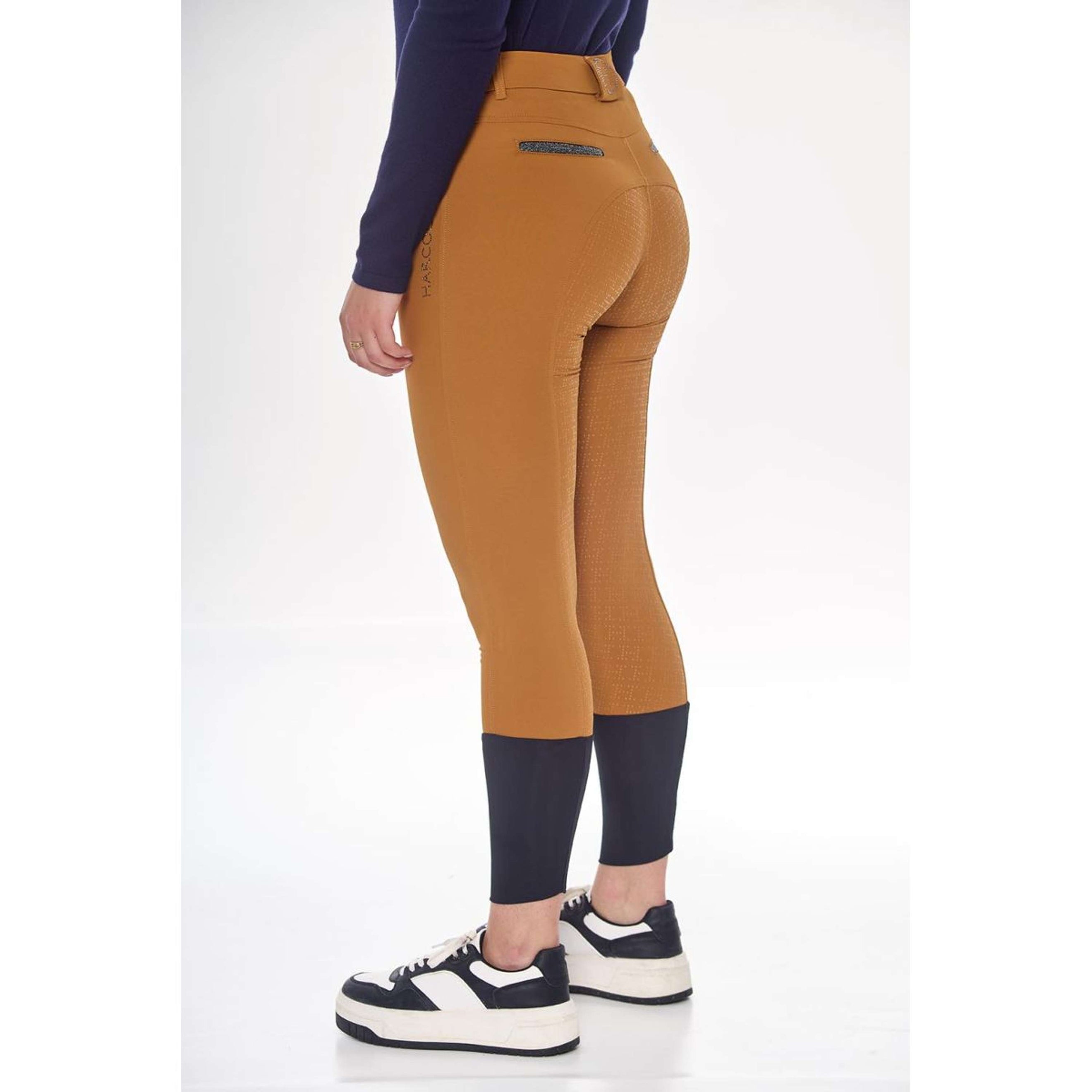 Harcour Pantalon d'Équitation Boogie Femme Jaune or